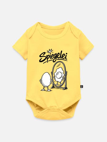 Ei im Spiegel, Spiegelei - Baby Premium Kurzarmbody - Pastellgelb