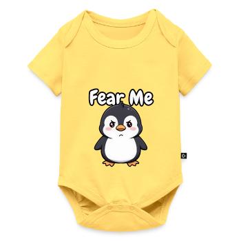 Crains Moi Penguin - Body à manches courtes Premium Bébé - jaune pastel - Devant