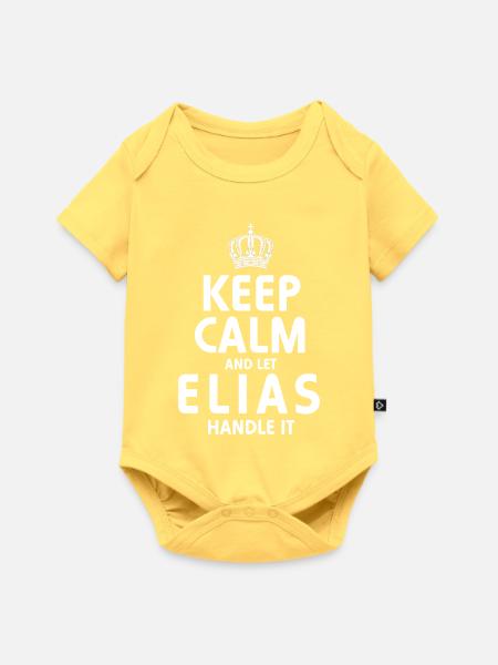 ELIAS Regeln Sie es - Baby Premium Kurzarmbody - Pastellgelb