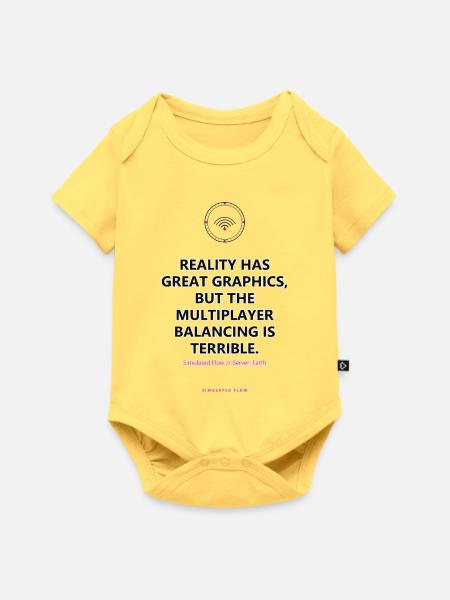 Great Graphics, Bad Balancing · helle Kleidung - Baby Premium Kurzarmbody - Pastellgelb