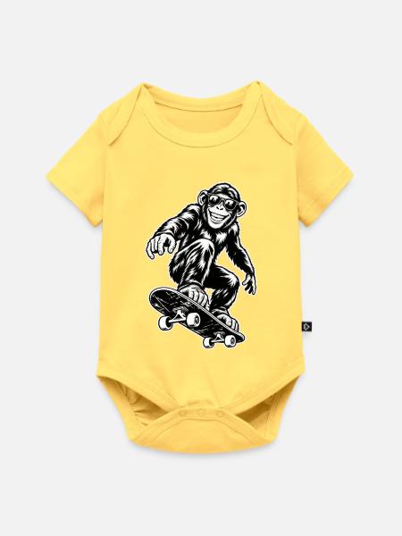 Skater Ape - Baby Premium Kurzarmbody - Pastellgelb