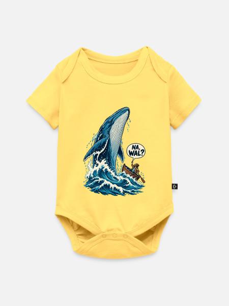 Na Wal - Baby Premium Kurzarmbody - Pastellgelb