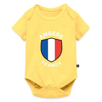 Angers France Shield Emblem - Baby Premium short-sleeve bodysuit - sky yellow - Front