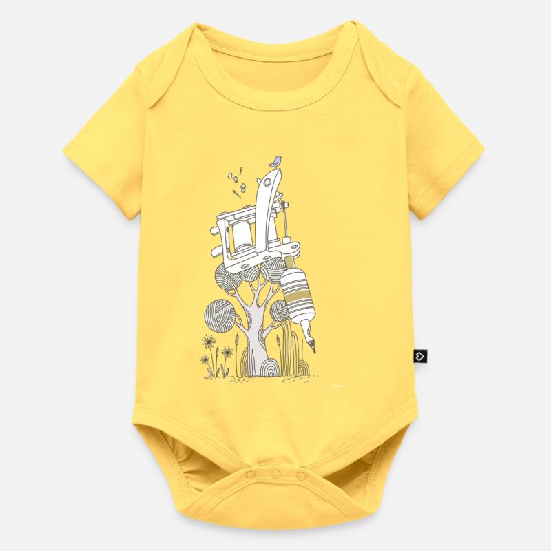 Machine à tatouer - Body à manches courtes Premium Bébé - jaune pastel