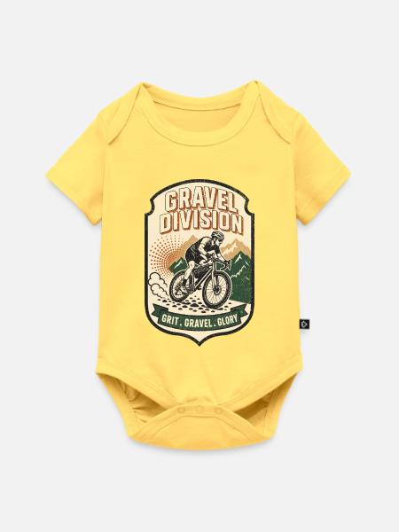 Gravel Division Cycling - Baby Premium Kurzarmbody - Pastellgelb