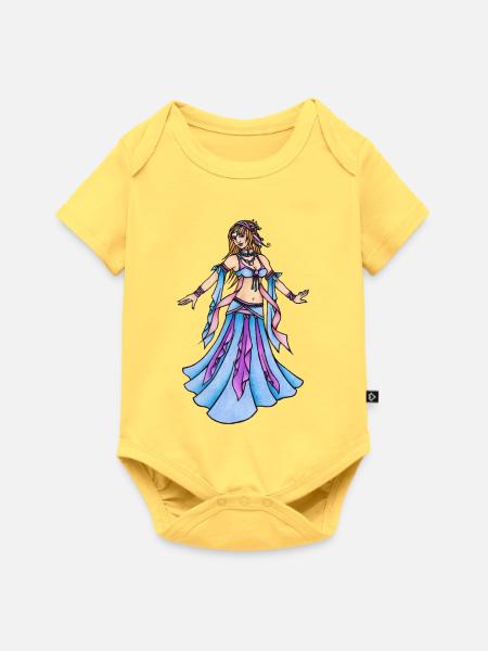 Pastell-Bauchtänzerin Bloom - Baby Premium Kurzarmbody - Pastellgelb