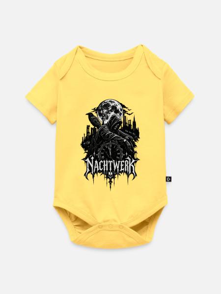 Nachtwerk Goth - Baby Premium Kurzarmbody - Pastellgelb