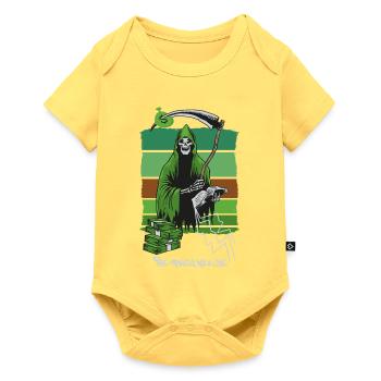 Sensenmann - Baby Premium Kurzarmbody - Pastellgelb - Vorne