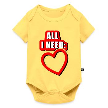 All i need is Heart (Vectorgraphic) - Baby Premium short-sleeve bodysuit - sky yellow - Front