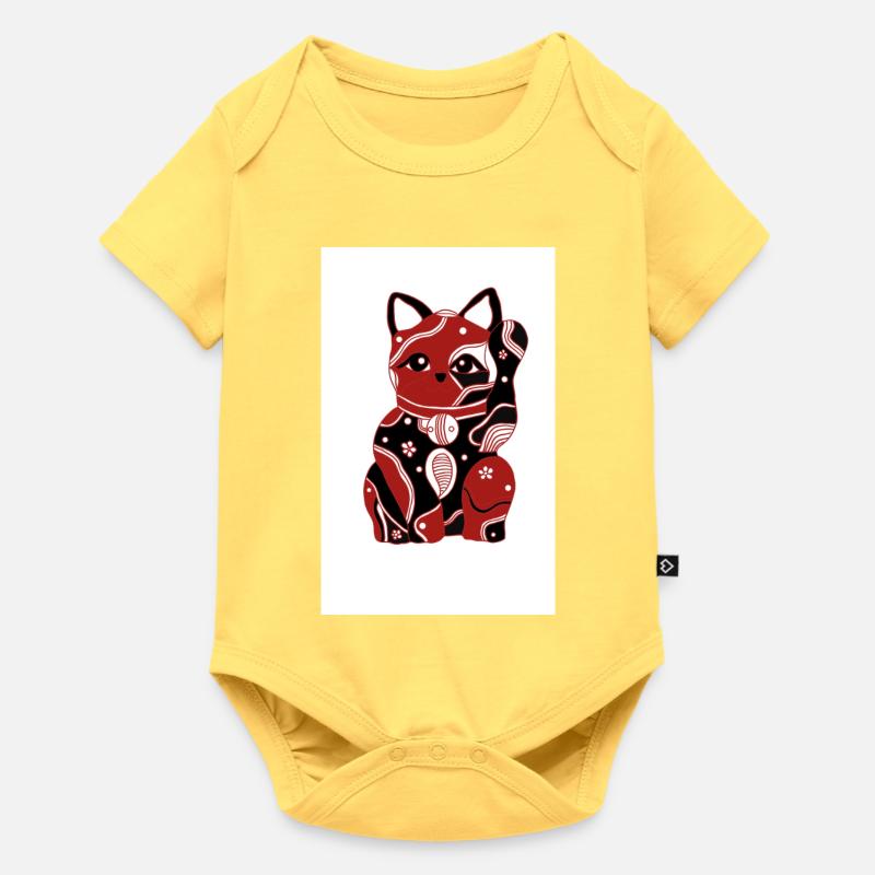 Chat chinois - Body à manches courtes Premium Bébé - jaune pastel