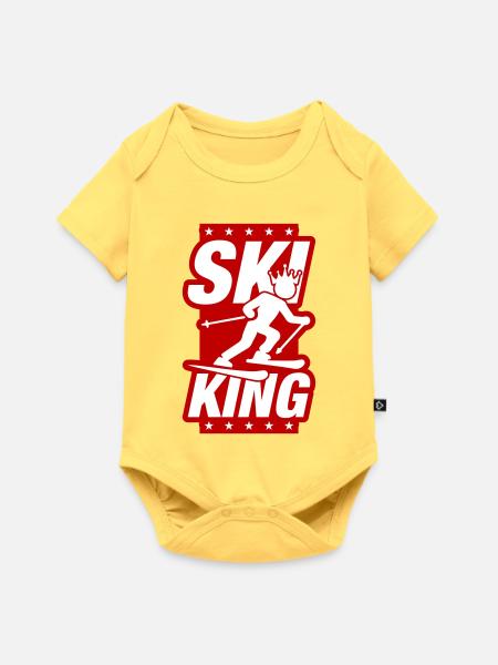 Ski King - Baby Premium Kurzarmbody - Pastellgelb