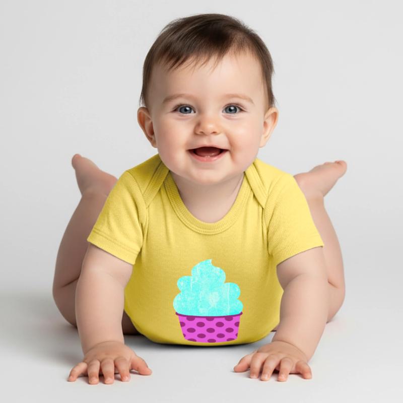 Eis Eiscreme Eiskrem Dots Punkte Softeis Sommer Baby Premium short-sleeve bodysuit