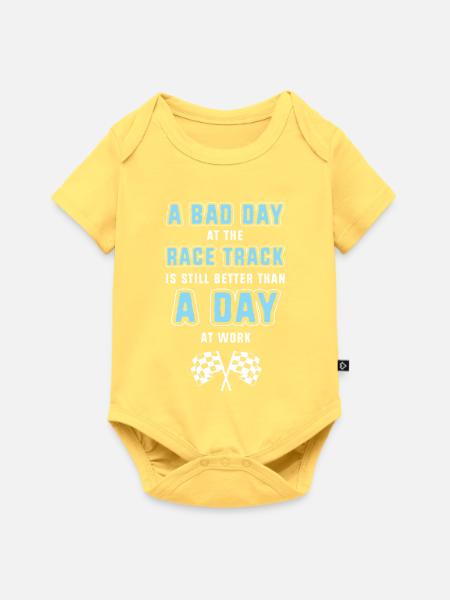 Dirt Track Racing - Baby Premium Kurzarmbody - Pastellgelb