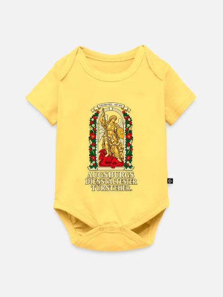 Turamichele Augsburgs Türsteher - Baby Premium Kurzarmbody - Pastellgelb