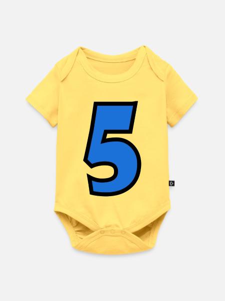 5. JUBILÄUM. 5 JAHRE - Baby Premium Kurzarmbody - Pastellgelb