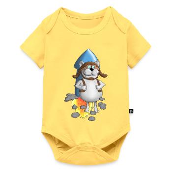 Nouveau départ - Rocket - Comic - Body à manches courtes Premium Bébé - jaune pastel - Devant