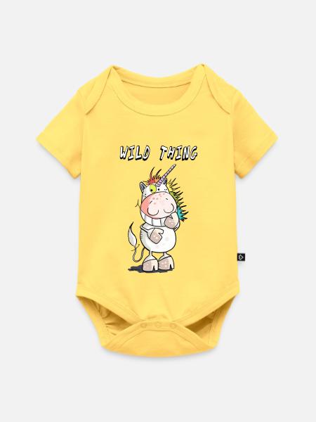 Wild Thing - Baby Premium Kurzarmbody - Pastellgelb