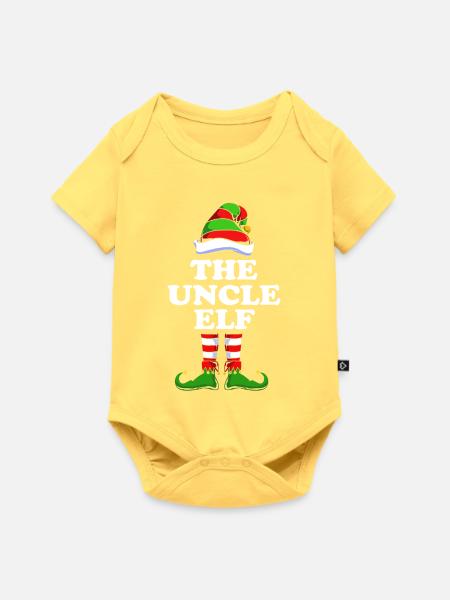 Onkel Elfe Elf Weihnachtsgeschenk - Baby Premium Kurzarmbody - Pastellgelb