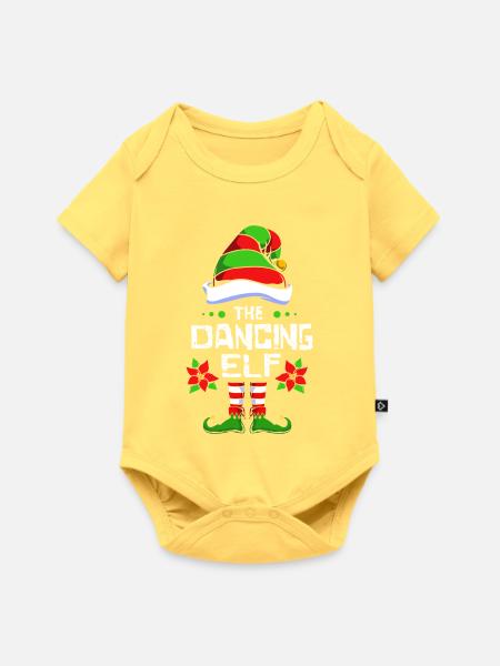 Tanzen Elfe Elf Weihnachtsgeschenk - Baby Premium Kurzarmbody - Pastellgelb