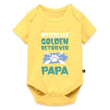 golden retriever dog dad - Baby Premium short-sleeve bodysuit - sky yellow - Front