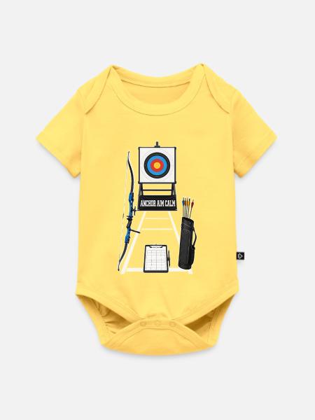 ANCHOR AIM CALM - Baby Premium Kurzarmbody - Pastellgelb