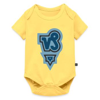 Tierkreis Stammes-Steinbock und Erde - Baby Premium Kurzarmbody - Pastellgelb - Vorne