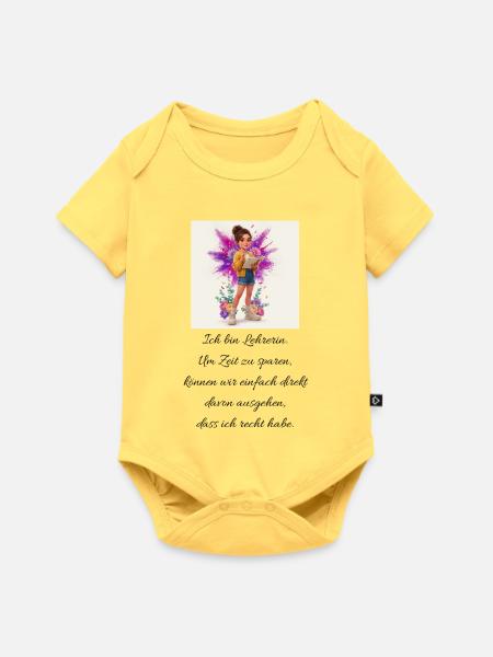 Lehrerin Merch-Direkt davon ausgehen - Baby Premium Kurzarmbody - Pastellgelb