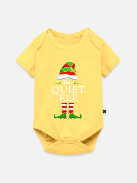 Elfe Elf Weihnachtsgeschenk - Baby Premium Kurzarmbody - Pastellgelb