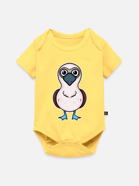 Blaufußtölpel Vogel Meeresvogel - Baby Premium Kurzarmbody - Pastellgelb