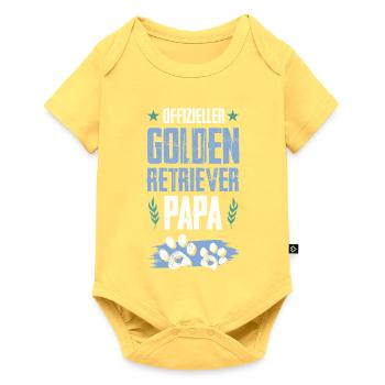 golden retriever dog dad - Baby Premium short-sleeve bodysuit - sky yellow - Front