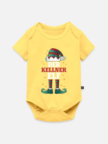 Weihnachten Der Kellner Elf - Baby Premium Kurzarmbody - Pastellgelb