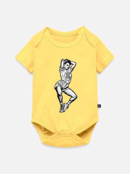 Female dancer #16 - Baby Premium Kurzarmbody - Pastellgelb