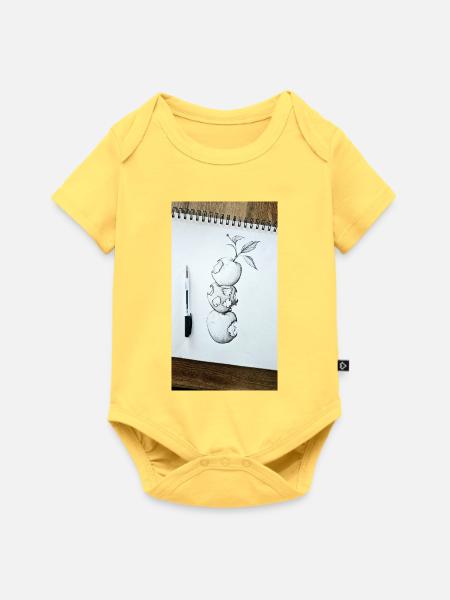 1000140978 - Baby Premium Kurzarmbody - Pastellgelb
