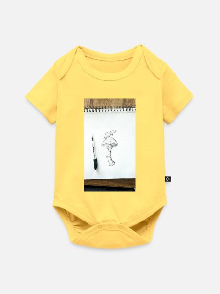 1000141076 - Baby Premium Kurzarmbody - Pastellgelb