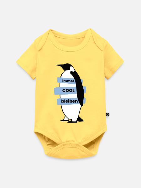 immerCOOLbleiben - Baby Premium Kurzarmbody - Pastellgelb