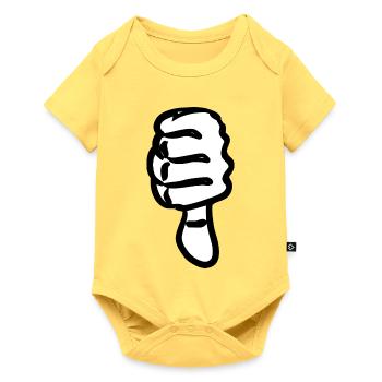 Silhouette abstraite des mains - Body à manches courtes Premium Bébé - jaune pastel - Devant