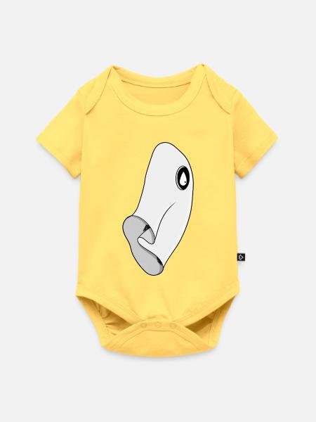 Minimalistischer Geist - Baby Premium Kurzarmbody - Pastellgelb