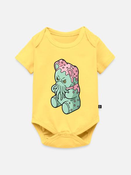 Gummy Cthulhu - Baby Premium Kurzarmbody - Pastellgelb