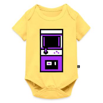 Nostalgischer Arcade Automat Gamer - Baby Premium Kurzarmbody - Pastellgelb - Vorne