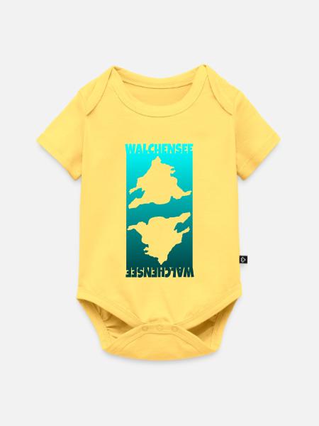 Walchensee, Geschenk der Natur - Baby Premium Kurzarmbody - Pastellgelb