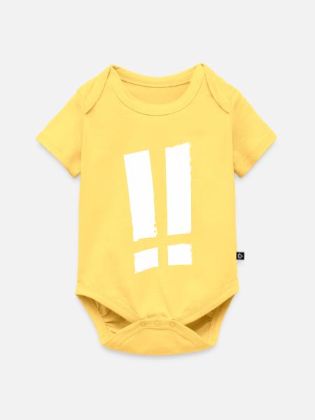 Statement - Baby Premium Kurzarmbody - Pastellgelb