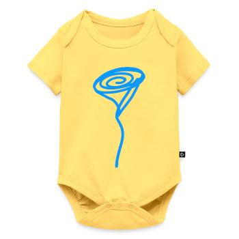 Blue Rose - Baby Premium Kurzarmbody - Pastellgelb - Vorne