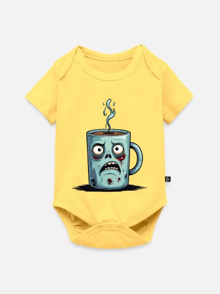 Zombie-Kaffeetasse - Baby Premium Kurzarmbody - Pastellgelb