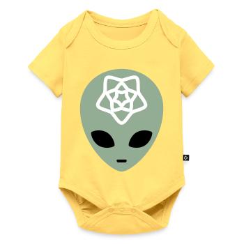 Geometric Alien Mindscape - Baby Premium short-sleeve bodysuit - sky yellow - Front