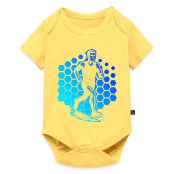 Running motif for real lovers - Baby Premium short-sleeve bodysuit - sky yellow - Front