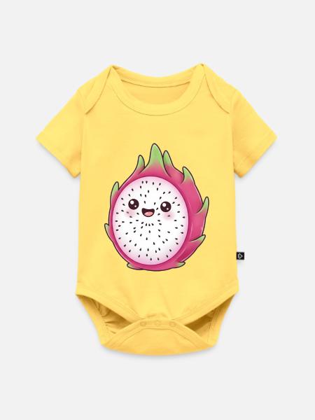 Drachenfrucht - Baby Premium Kurzarmbody - Pastellgelb