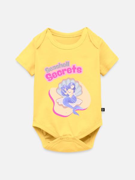 Geheimnis der Muschel - Baby Premium Kurzarmbody - Pastellgelb