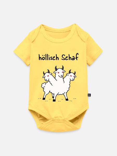 höllisch Scharf - Baby Premium Kurzarmbody - Pastellgelb