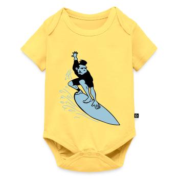 Surfer - Baby Premium Kurzarmbody - Pastellgelb - Vorne