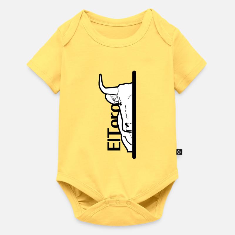 taureau caché - Body à manches courtes Premium Bébé - jaune pastel